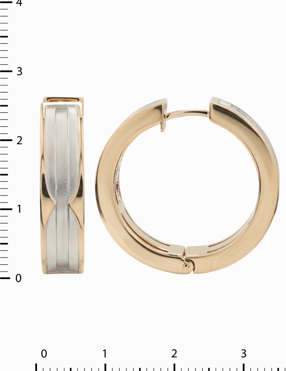 Серьги из золота c рубином