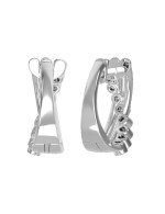 Серьги из белого золота c бриллиантами