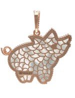 Подвеска из золота c эмалью и перламутром