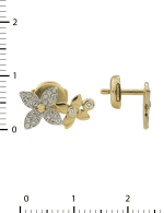 Серьги из лимонного золота c бриллиантами