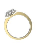 Кольцо из лимонного золота c бриллиантами