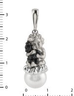 Подвеска из белого золота c жемчугом