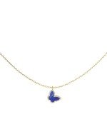 Колье из лимонного золота c лазуритом