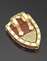 Образок из лимонного золота c деревом груши