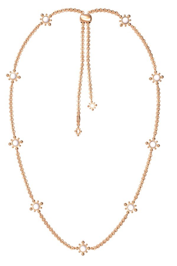 Колье из золота c агатом