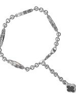 Браслет из белого золота c ониксом и перламутром