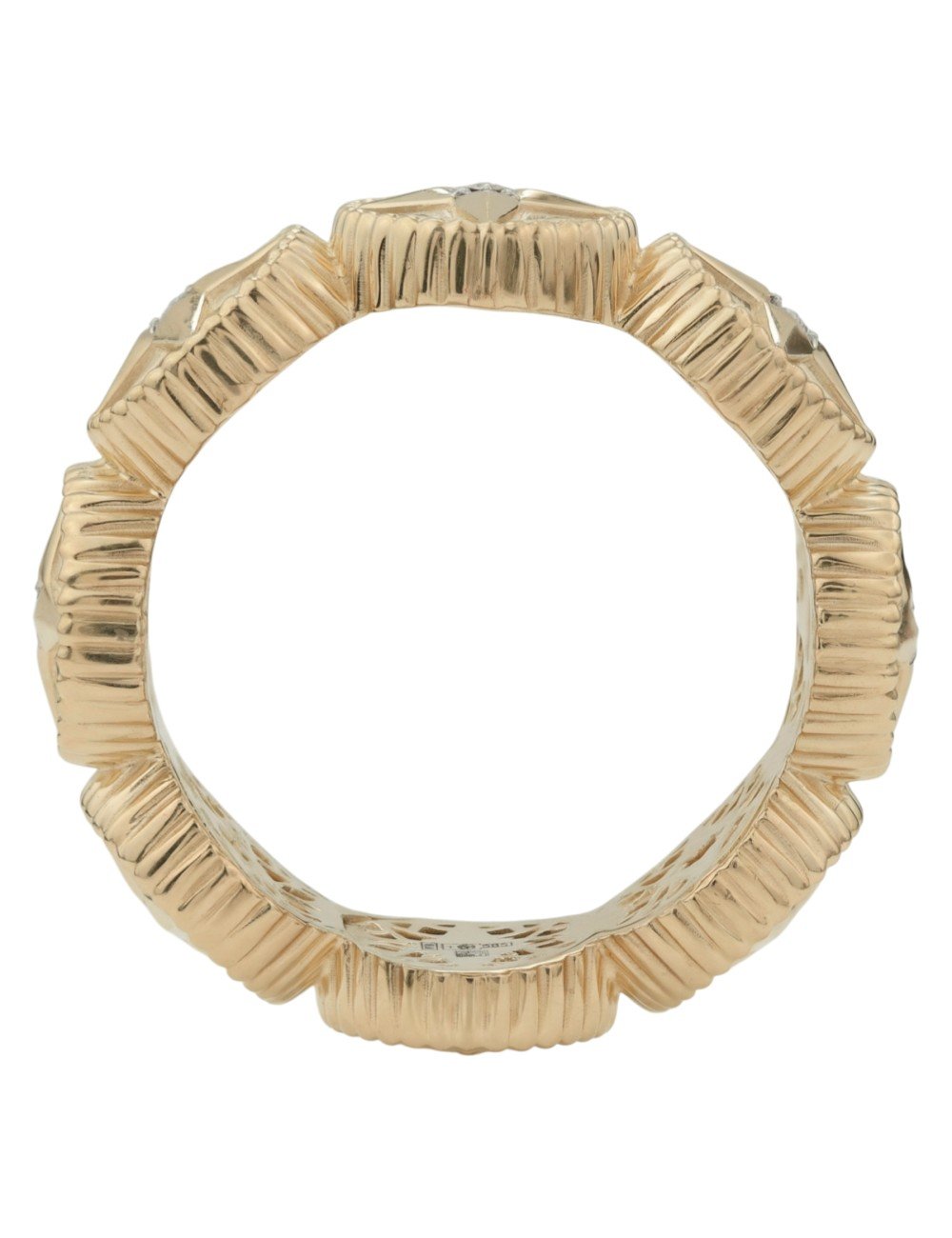 Кольцо из золота c бриллиантами, лазуритом и перламутром