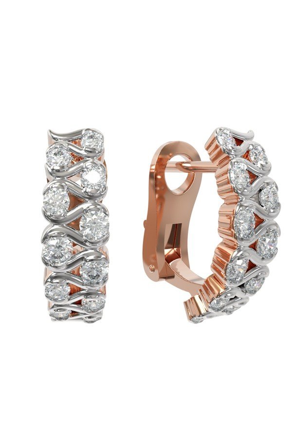 Серьги из золота c бриллиантами