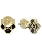 Серьги из лимонного золота c бриллиантами и ониксом