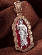 Образок из золота c эмалью