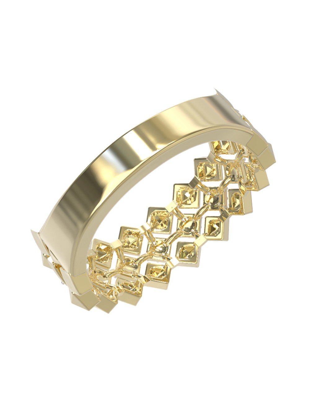 Кольцо из лимонного золота c бриллиантами