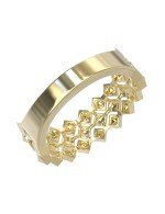 Кольцо из лимонного золота c бриллиантами