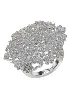 Кольцо из белого золота c бриллиантами