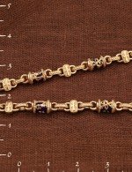 Цепь из золота c лазуритом