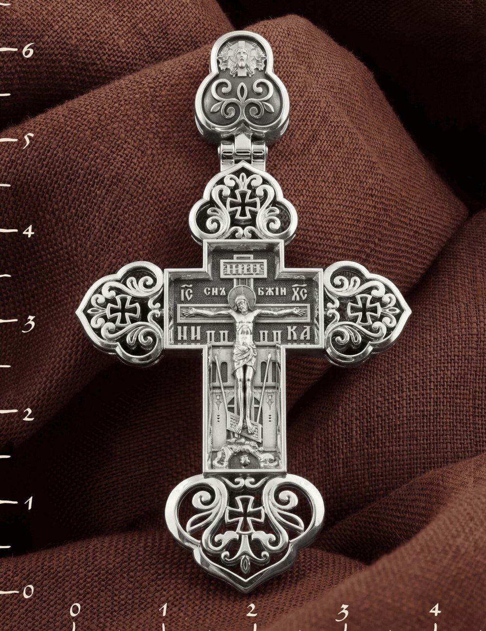 Крест из белого золота