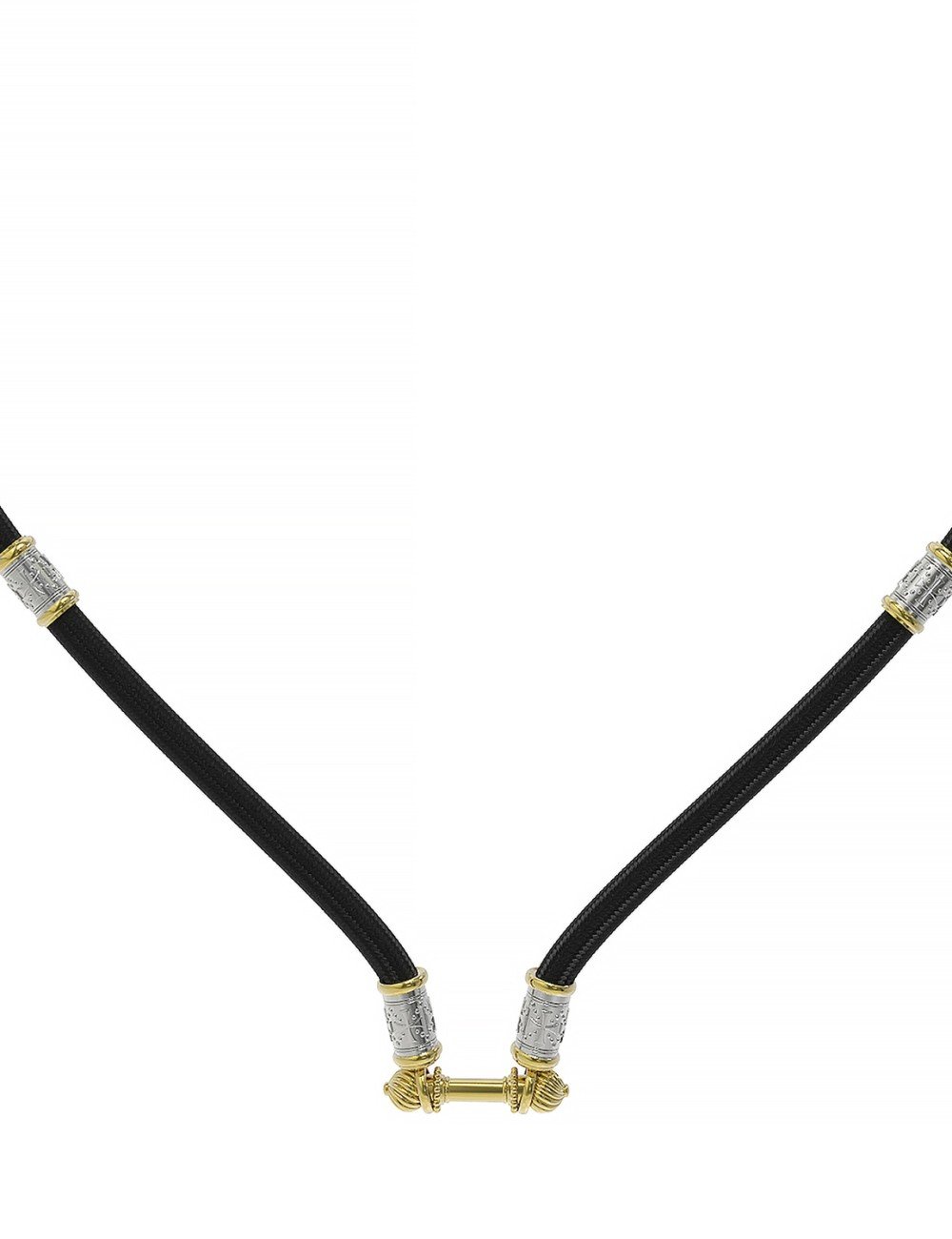 Шнурок шёлковый из лимонного золота c шёлковым шнурком