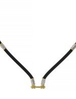 Шнурок шёлковый из лимонного золота c шёлковым шнурком