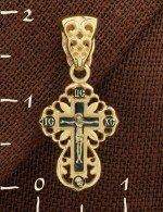 Крест из лимонного золота