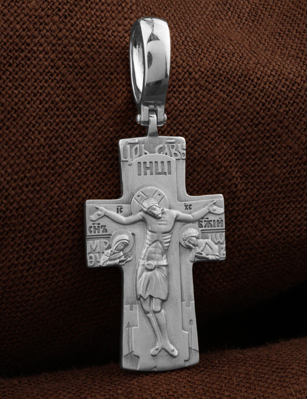 Крест из белого золота