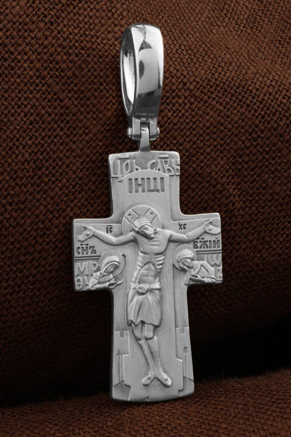 Крест из белого золота