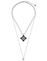 Колье из белого золота c бриллиантами и ониксом