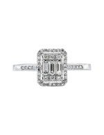 Кольцо из белого золота c бриллиантами