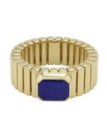 Кольцо из лимонного золота c лазуритом