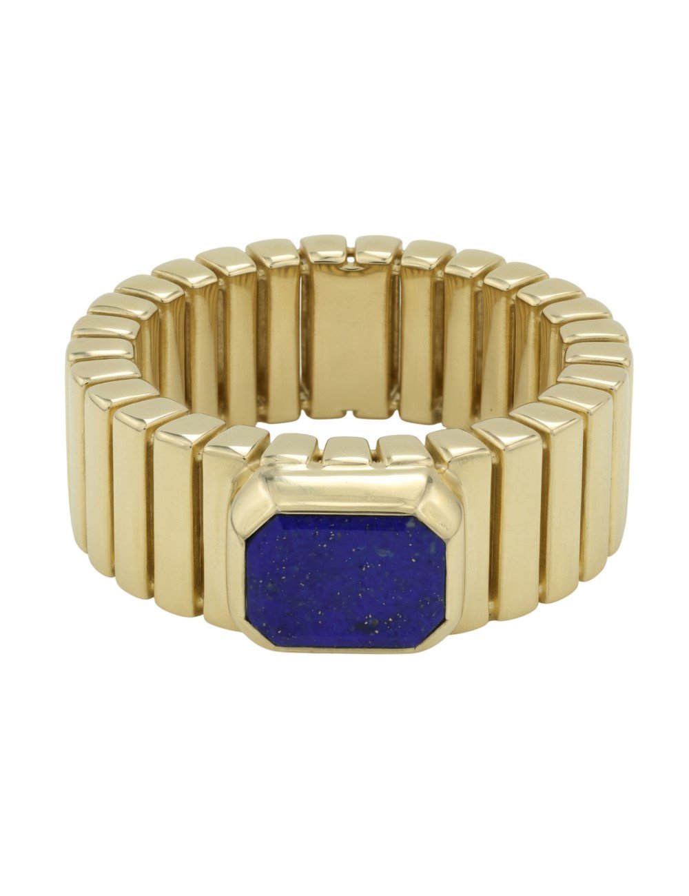 Кольцо из лимонного золота c лазуритом