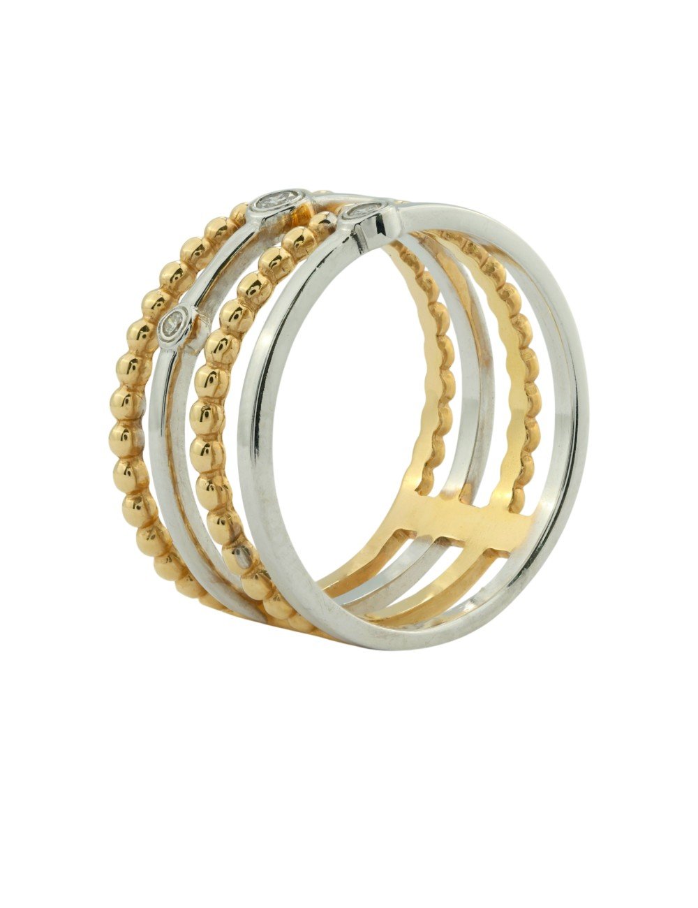 Кольцо из лимонного золота c бриллиантами