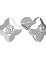 Серьги из белого золота c бриллиантами