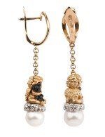 Серьги из золота c жемчугом