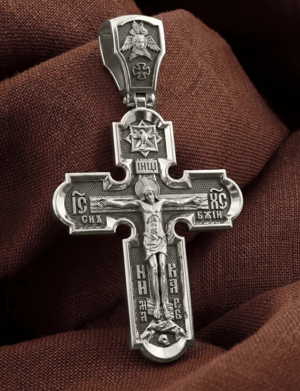 Крест из белого золота