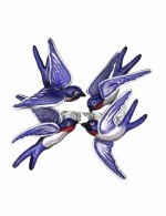 Кольцо из белого золота c эмалью