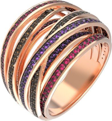 Кольцо из золота c фианитом