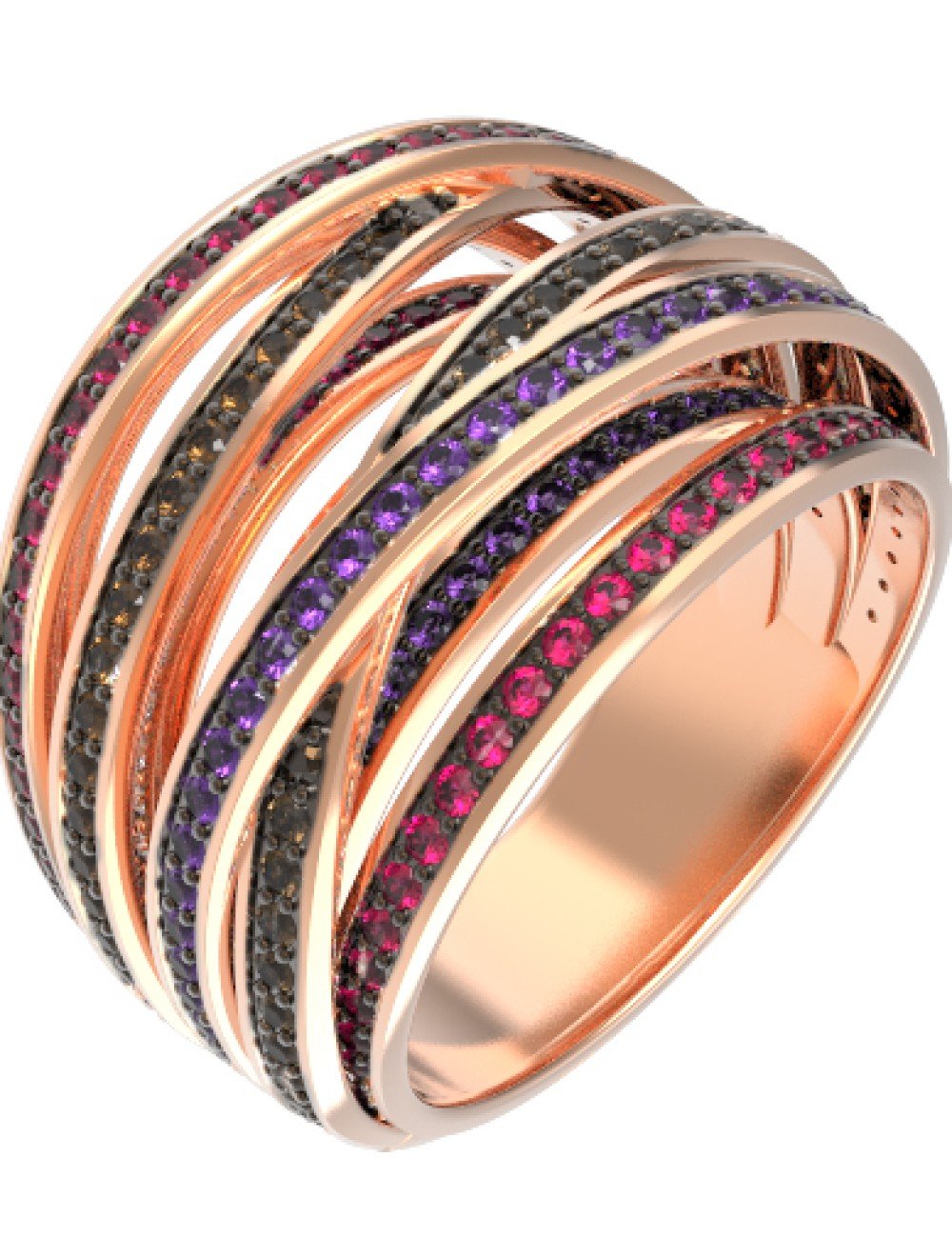 Кольцо из золота c фианитом