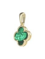 Подвеска из лимонного золота c малахитом