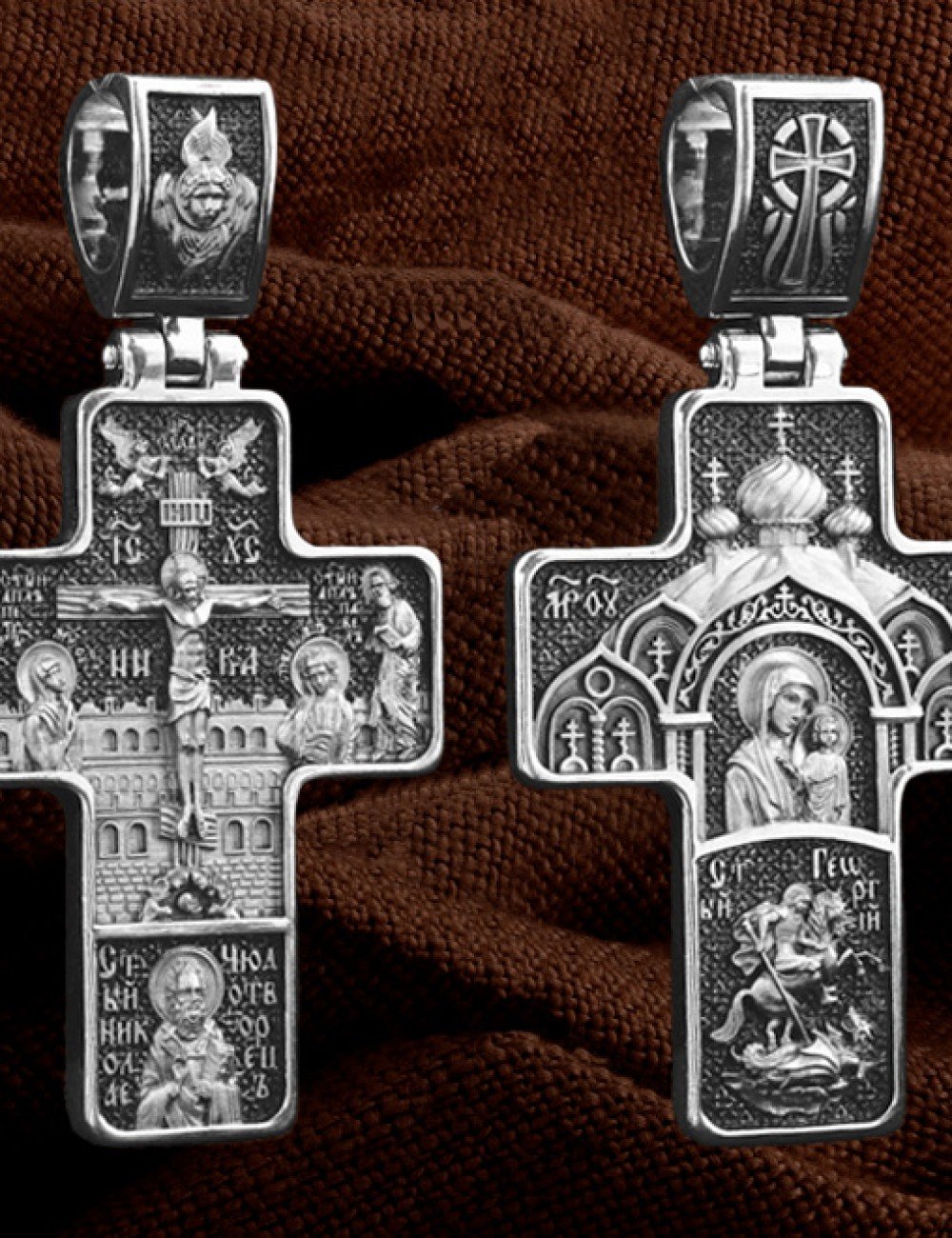 Крест из белого золота