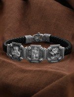 Браслет из белого золота c шнурком