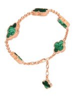 Браслет из золота c малахитом