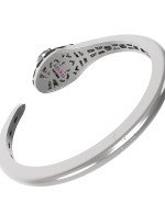 Браслет из белого золота c бриллиантами, рубином, ониксом, малахитом и перламутром