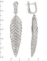 Серьги из белого золота c бриллиантами