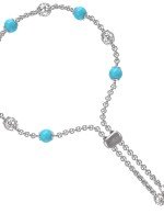 Браслет из белого золота c бирюзой