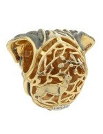 Подвеска из лимонного золота c эмалью