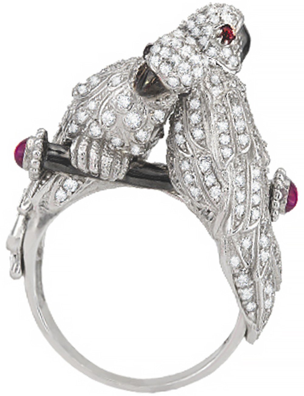 Кольцо из белого золота c фианитом