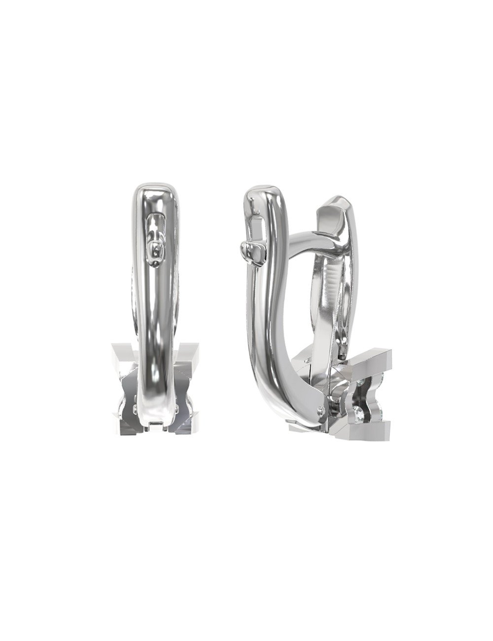 Серьги из белого золота c бриллиантами