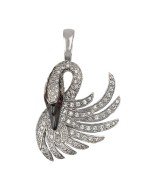 Подвеска из белого золота c фианитом