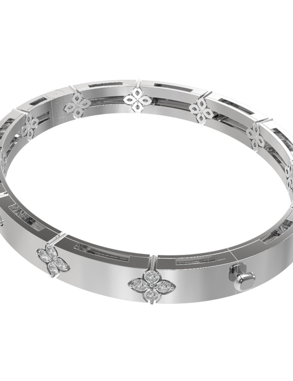 Браслет из белого золота c бриллиантами