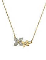 Колье из лимонного золота c бриллиантами