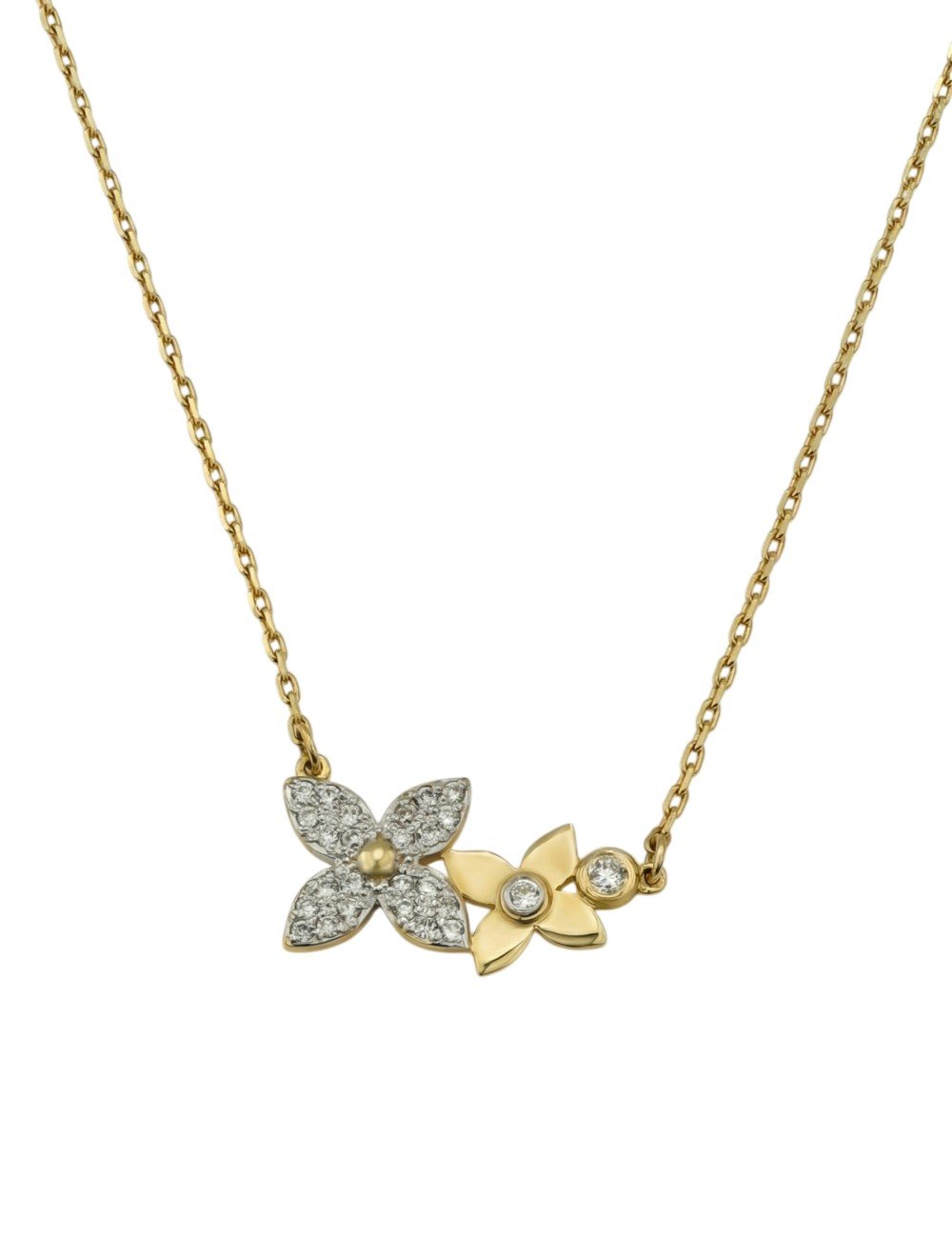 Колье из лимонного золота c бриллиантами