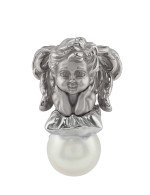 Подвеска из белого золота c жемчугом